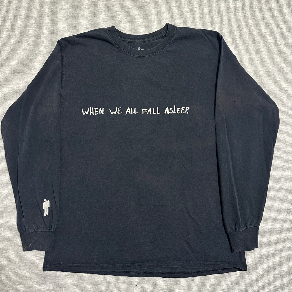 2019 Billie Eilish When We All Fall Asleep Where Do We Go Double Sided LS Large